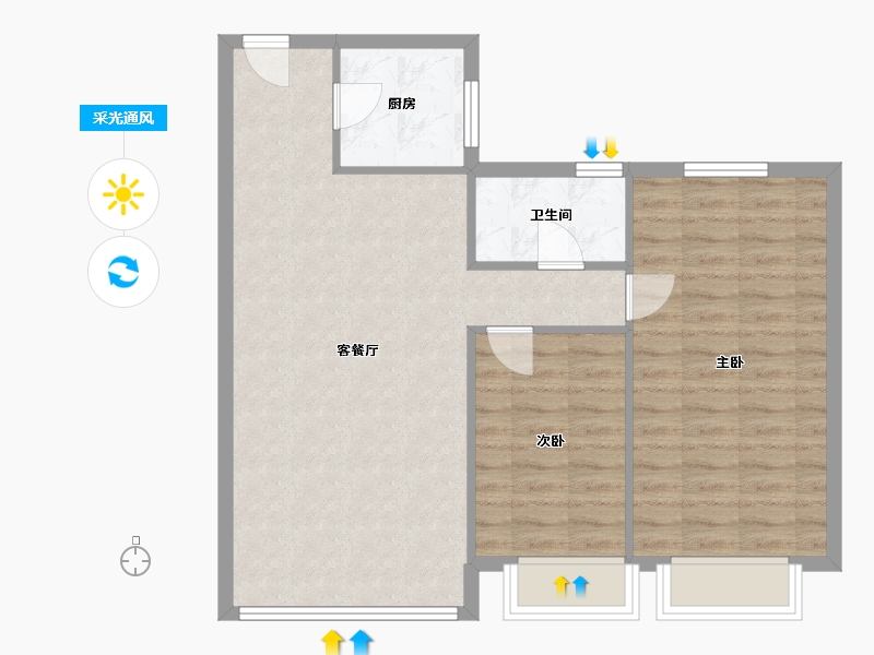 山东省-济南市-兰亭居-79.09-户型库-采光通风