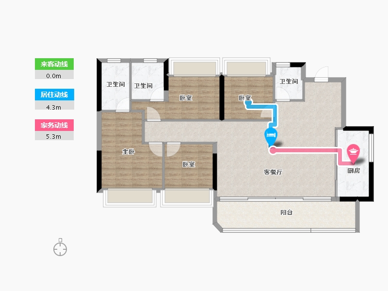 四川省-成都市-招商新川臻境-111.03-户型库-动静线