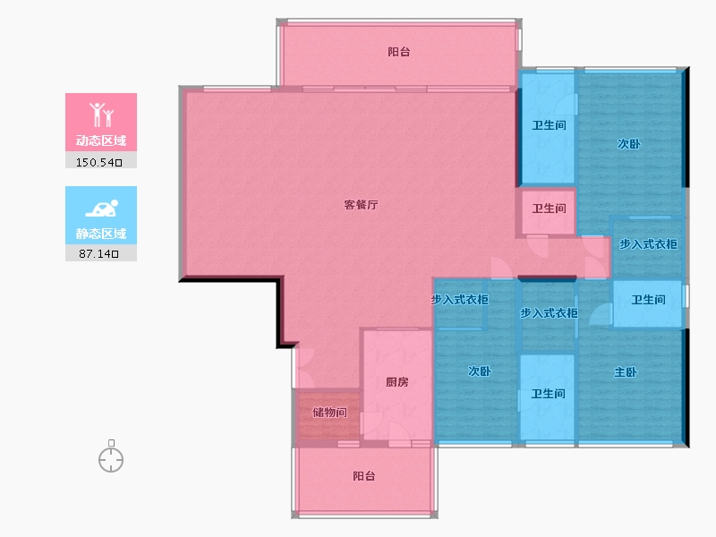 重庆-重庆市-重庆长嘉外滩-220.01-户型库-动静分区