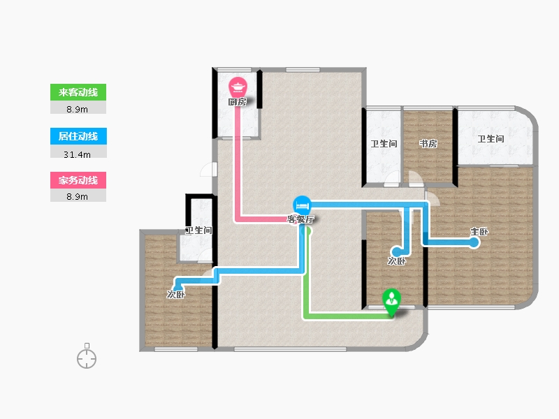 浙江省-温州市-时代滨江瑧品-224.22-户型库-动静线