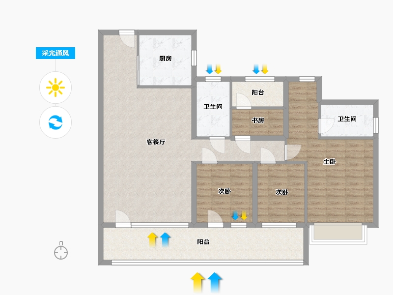 山东省-青岛市-青铁安澜地-114.48-户型库-采光通风