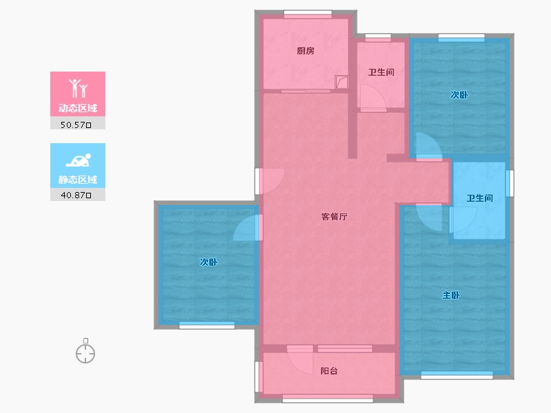 河北省-石家庄市-国仕九如-89.60-户型库-动静分区