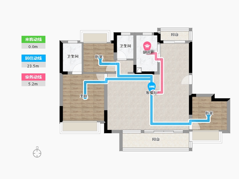 四川省-成都市-空港兴城晨曦府-89.99-户型库-动静线