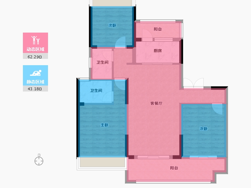 香港特别行政区-东区-天星湖畔花蔓邸-120.00-户型库-动静分区