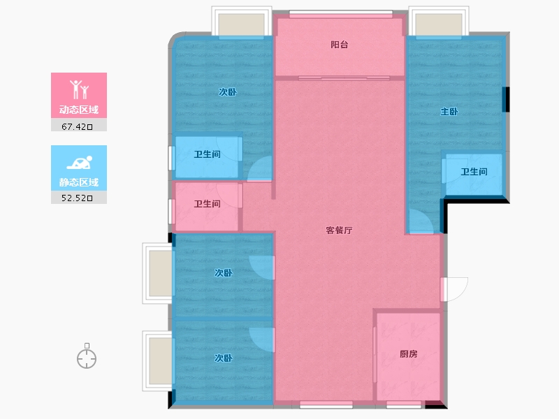 广东省-河源市-致远楼-115.00-户型库-动静分区