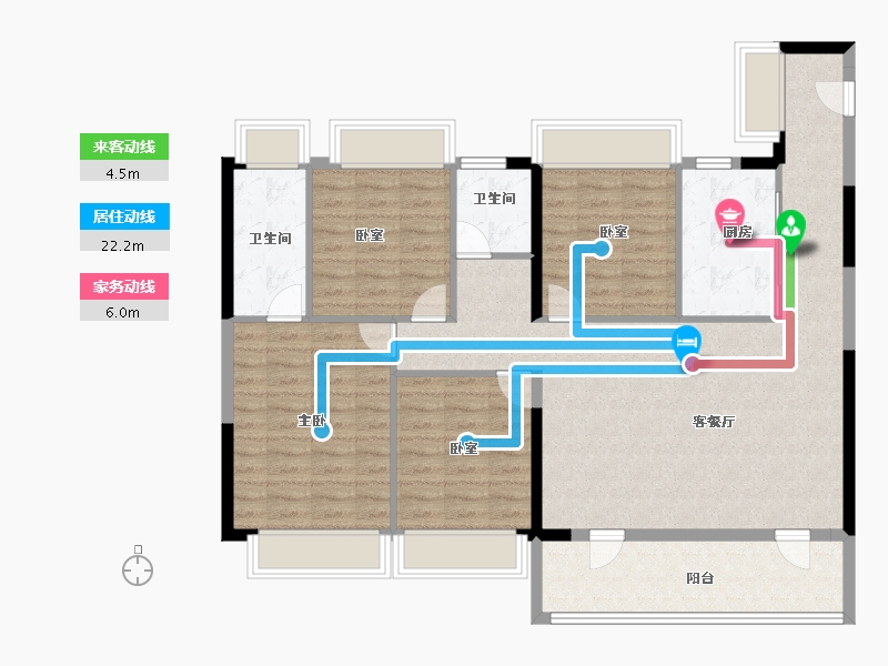 江苏省-南京市-朗诗·玲珑新亭-114.40-户型库-动静线