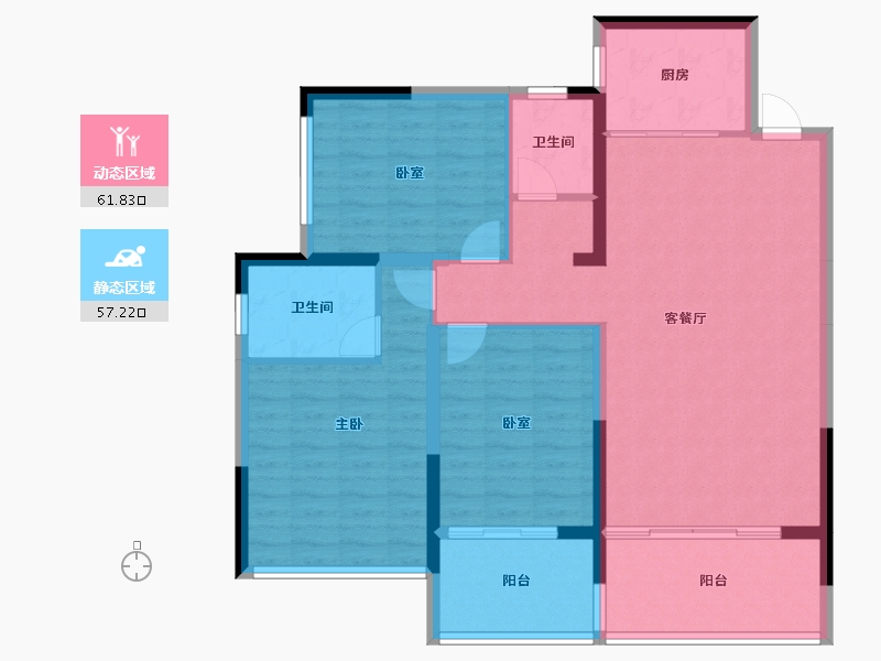 贵州省-六盘水市-恒维·凤凰里-107.68-户型库-动静分区