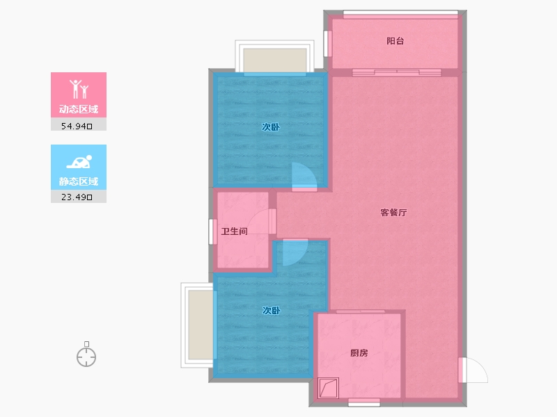 海南省-海口市-海名轩-70.00-户型库-动静分区