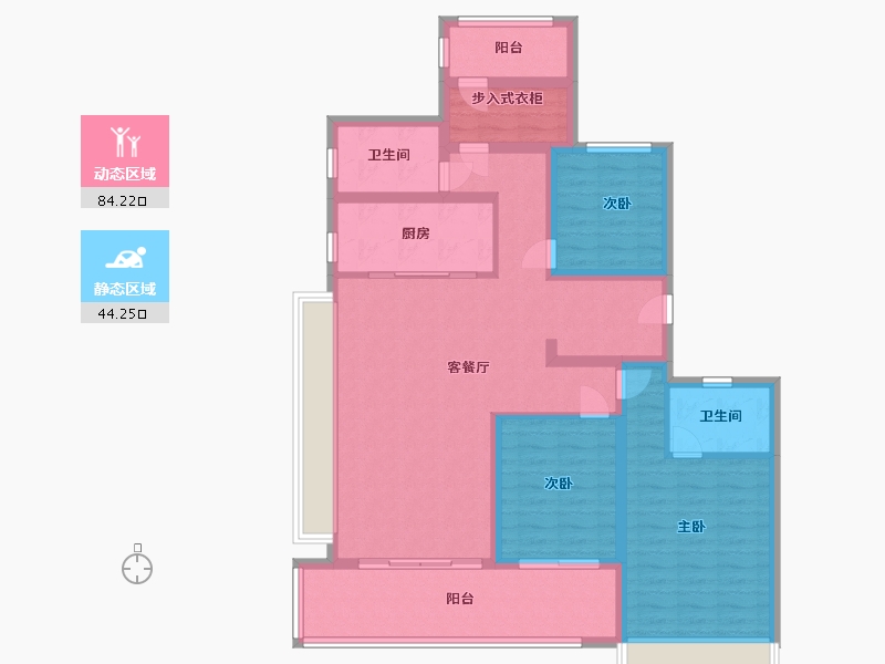 河南省-郑州市-招商·时代天宸-114.40-户型库-动静分区