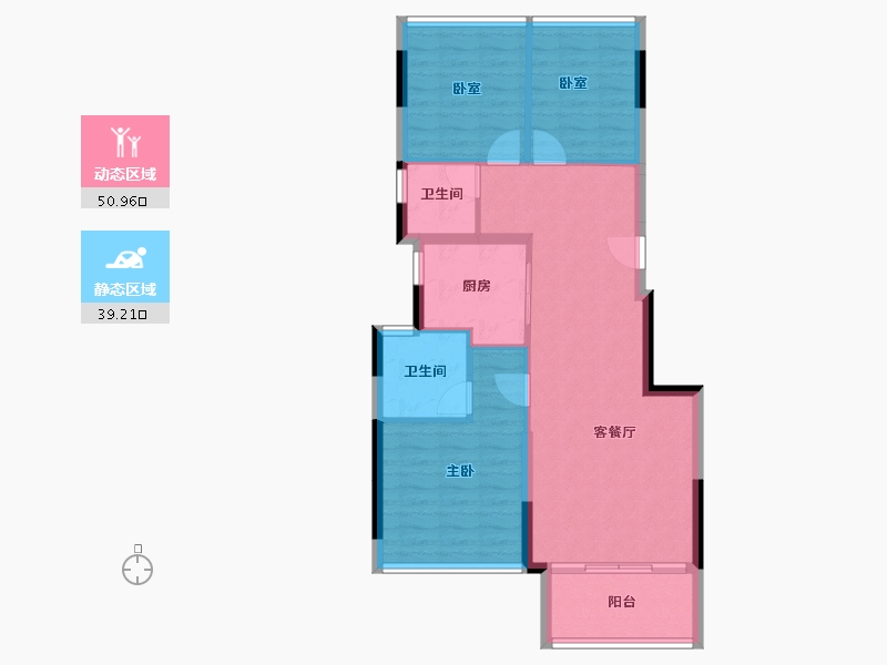 四川省-成都市-保利青江和府二期-81.59-户型库-动静分区