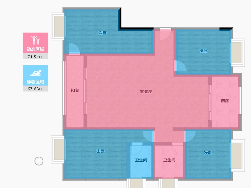 广东省-揭阳市-新晋乡自建楼-138.40-户型库-动静分区