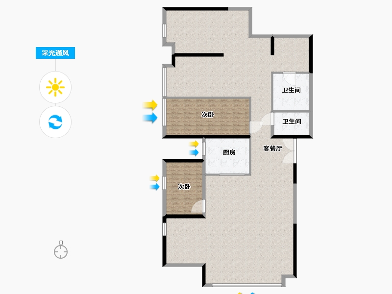 山东省-临沂市-碧桂园凤凰壹品新中心-199.01-户型库-采光通风