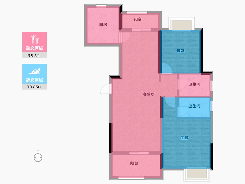 江西省-吉安市-达观洲悦-80.00-户型库-动静分区