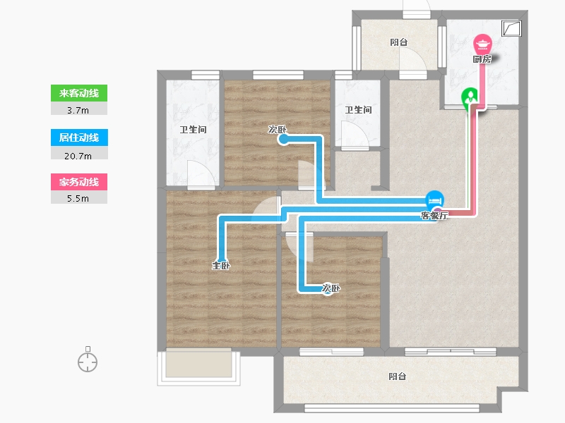 福建省-泉州市-翰墨学苑-94.40-户型库-动静线