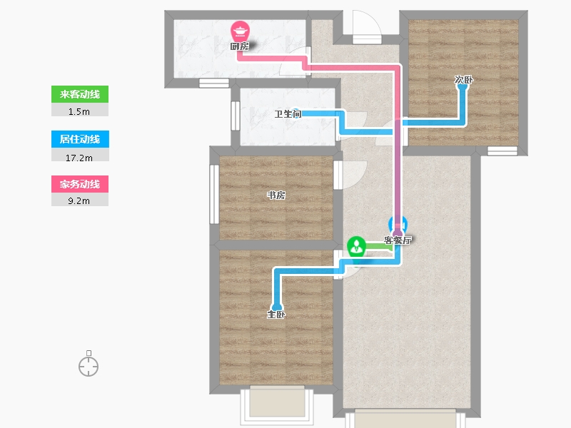 甘肃省-兰州市-保利领秀山-69.05-户型库-动静线