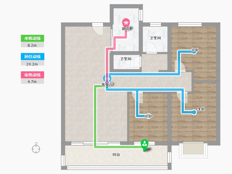 山东省-菏泽市-金府大院-84.00-户型库-动静线