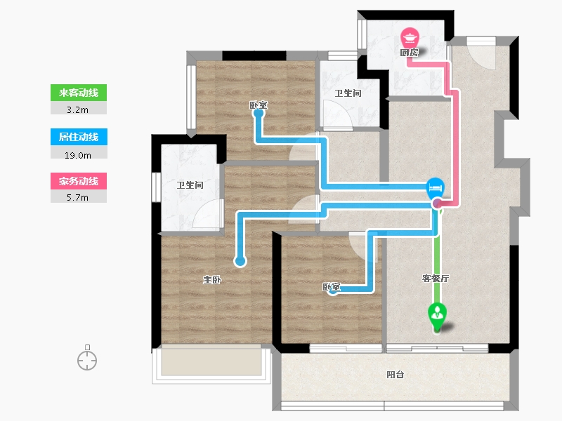 云南省-昆明市-华发书香云海-78.17-户型库-动静线