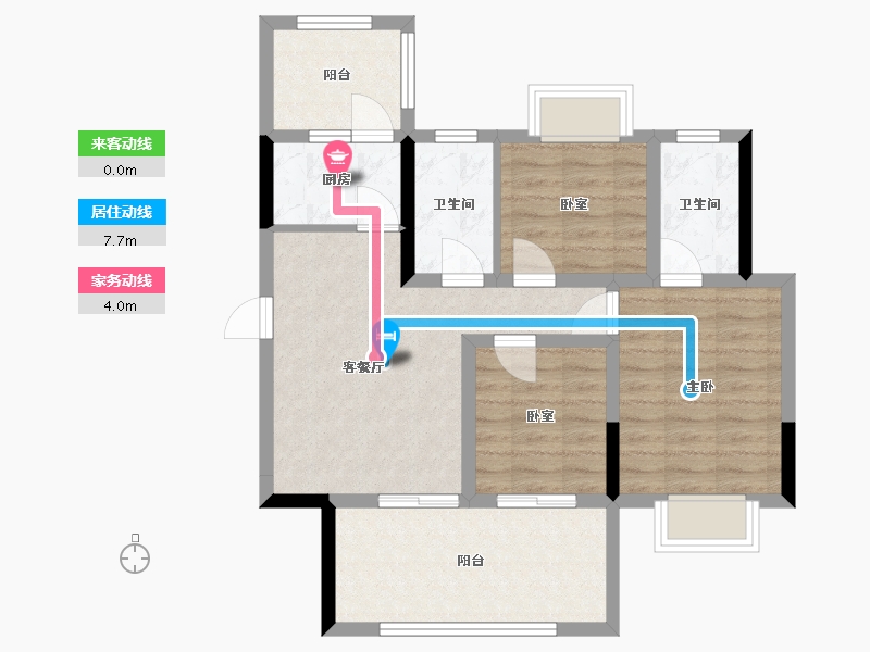 四川省-成都市-怡湖玫瑰苑-79.20-户型库-动静线