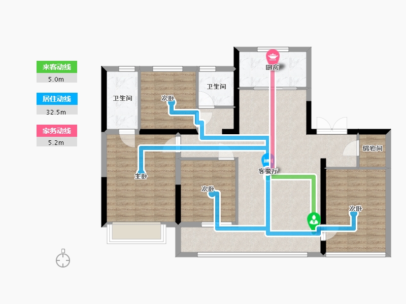 山东省-济南市-华润置地润府-103.58-户型库-动静线