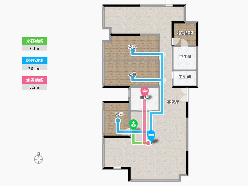 山东省-临沂市-碧桂园凤凰壹品新中心-202.40-户型库-动静线