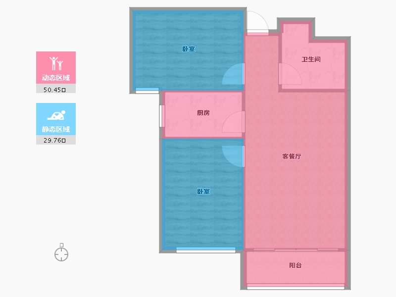 河南省-南阳市-长安福邸-73.60-户型库-动静分区