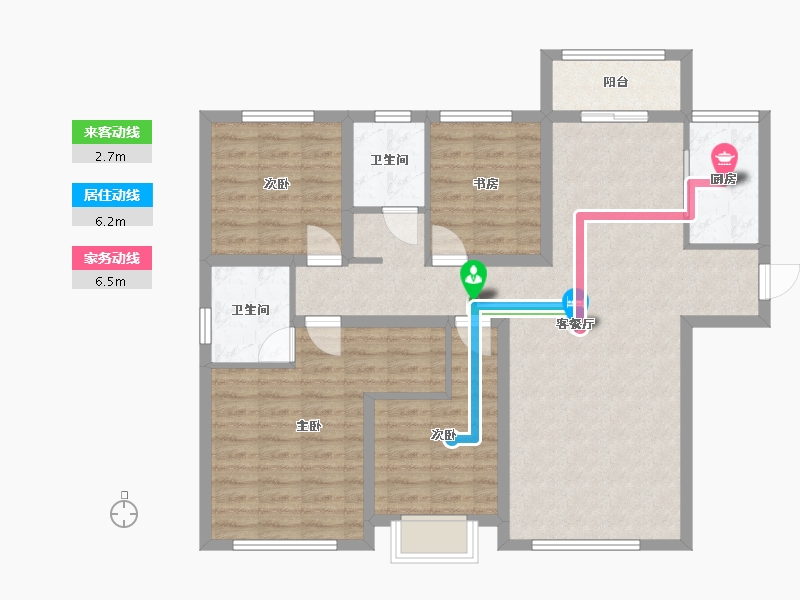 甘肃省-兰州市-保利领秀山-102.58-户型库-动静线