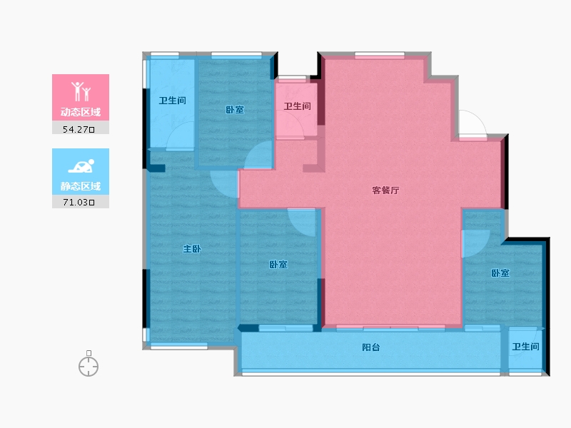 福建省-福州市-建总江南尚璟-114.40-户型库-动静分区