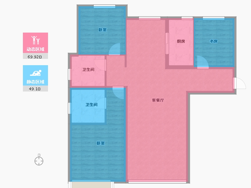 甘肃省-兰州市-保利领秀山-108.00-户型库-动静分区