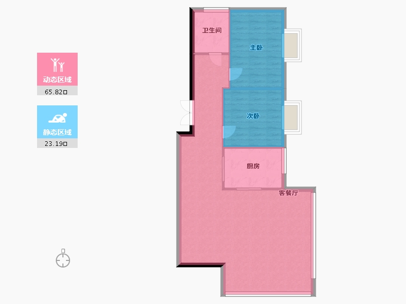 上海-上海市-中興路一號OrientalOne-82.00-户型库-动静分区