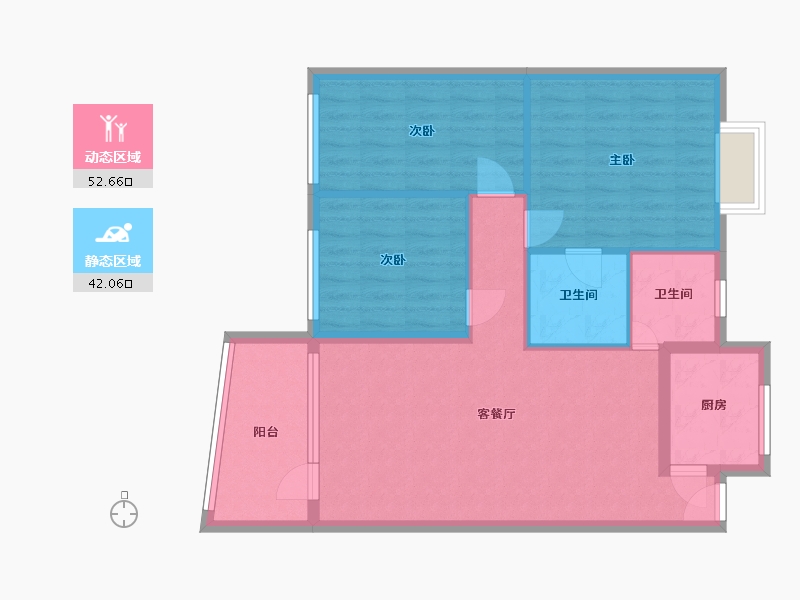 广东省-广州市-富华大厦-107.57-户型库-动静分区