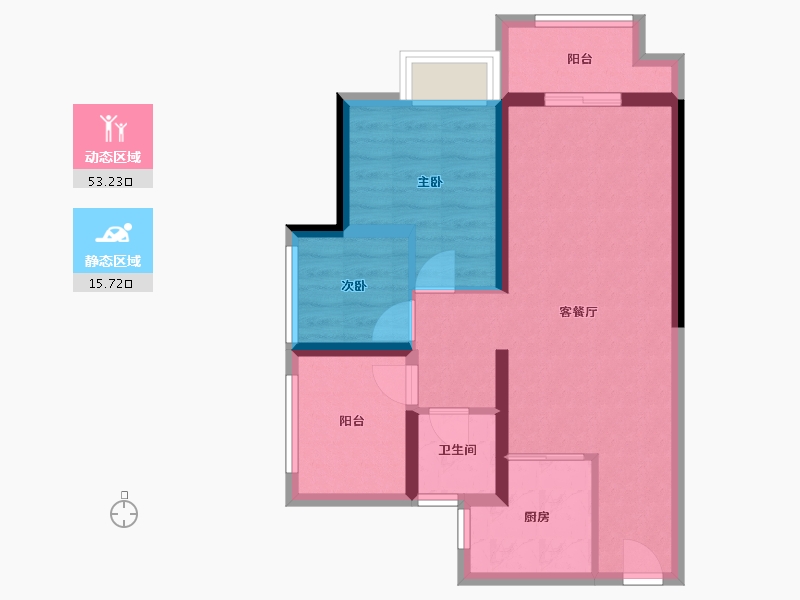 广东省-中山市-锦绣海湾城-60.60-户型库-动静分区