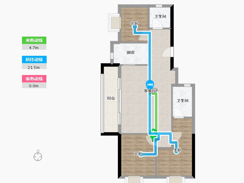 陕西省-西安市-华润置地港悦城-79.99-户型库-动静线