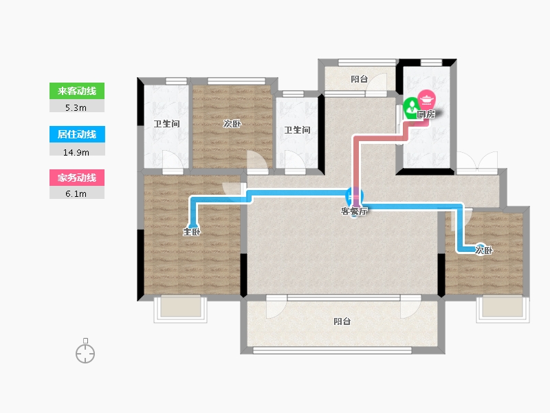 山东省-青岛市-国信溪地美岸-114.00-户型库-动静线