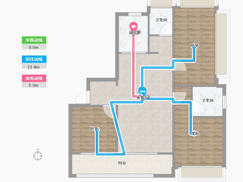 江苏省-南京市-建发缦云-100.00-户型库-动静线