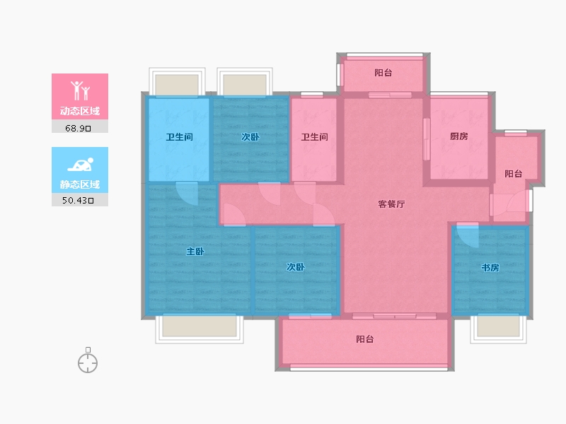 广东省-江门市-融创谭江首府-102.40-户型库-动静分区