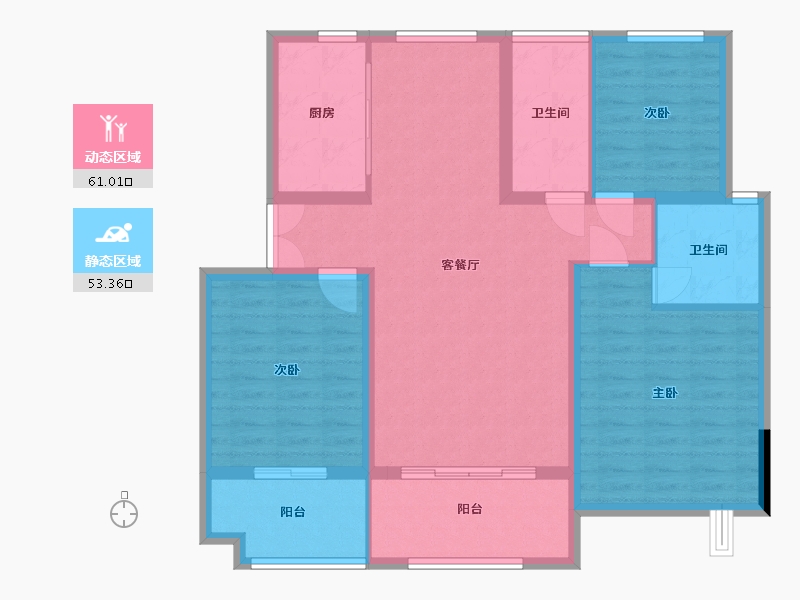 江苏省-扬州市-华宇尚文苑-103.00-户型库-动静分区