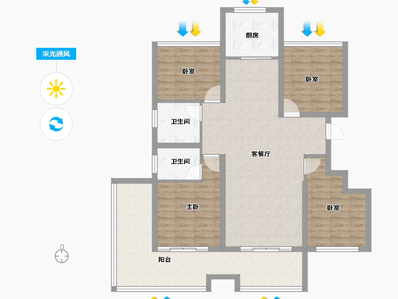 河南省-开封市-永美·尚院-115.68-户型库-采光通风