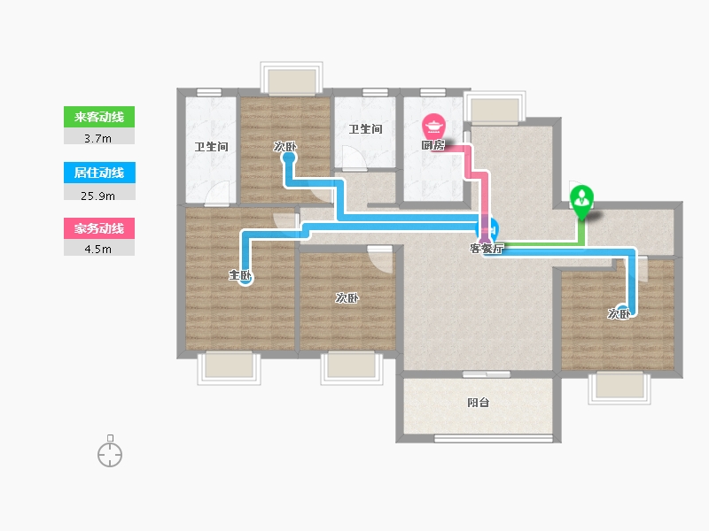 上海-上海市-建发观唐府-115.99-户型库-动静线