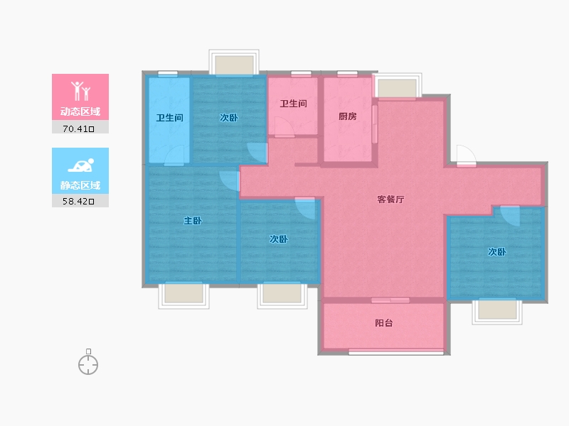 上海-上海市-建发观唐府-115.99-户型库-动静分区