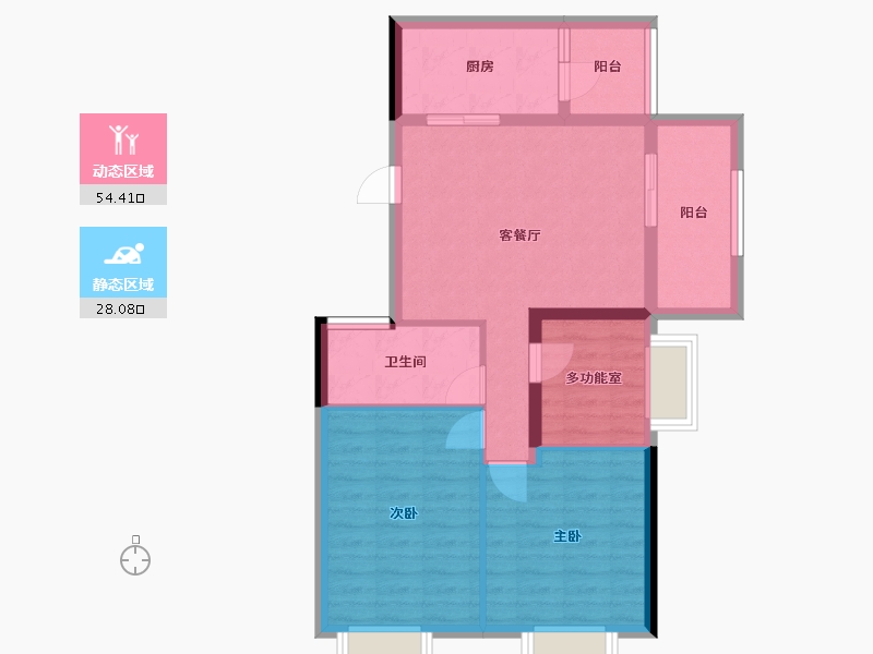 江苏省-镇江市-碧桂园凤凰城-73.59-户型库-动静分区