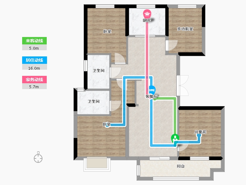 湖北省-武汉市-北辰优+-102.18-户型库-动静线