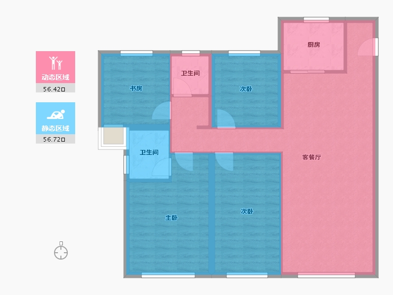 甘肃省-兰州市-中海寰宇天下-104.96-户型库-动静分区