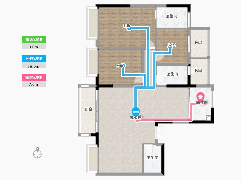 浙江省-金华市-滨江都市外滩-128.00-户型库-动静线