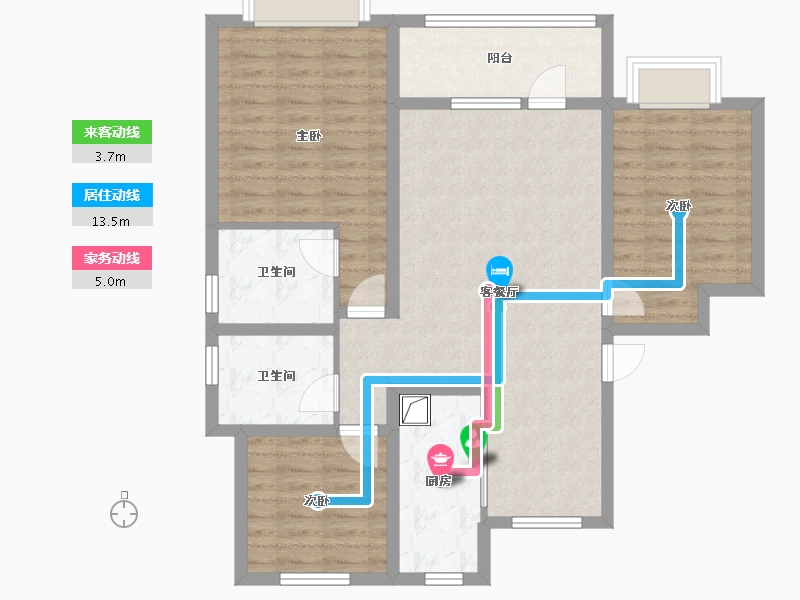 河北省-邯郸市-金凤壹号-92.34-户型库-动静线