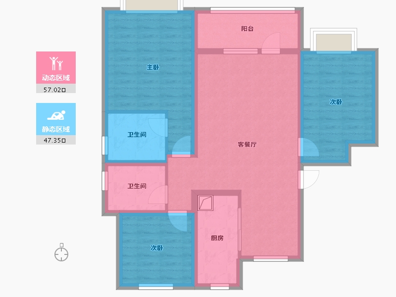 河北省-邯郸市-金凤壹号-92.34-户型库-动静分区