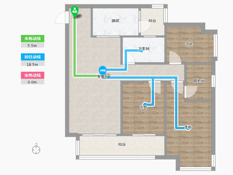 重庆-重庆市-融创文旅城-78.26-户型库-动静线