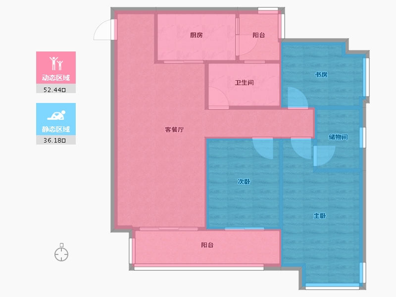 重庆-重庆市-融创文旅城-78.26-户型库-动静分区