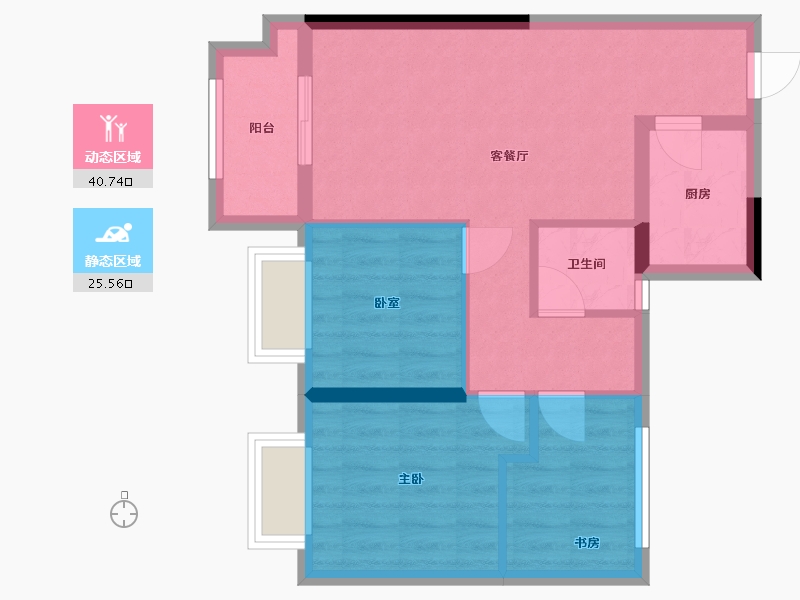 浙江省-嘉兴市-碧桂园云栖里-65.00-户型库-动静分区