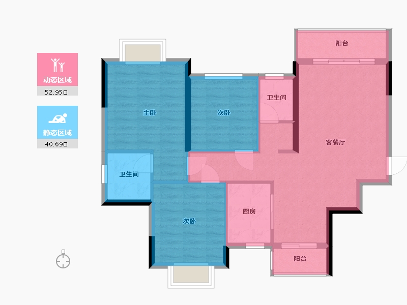 广西壮族自治区-北海市-国际新城-92.80-户型库-动静分区