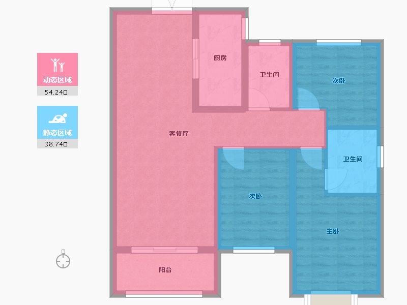 河北省-邢台市-永康上东首府 锦上-90.00-户型库-动静分区